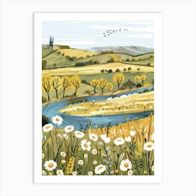 Daisy Field 3 Art Print