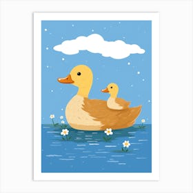 Ducks In The Water 2 Art Print