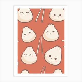 Dumplings Pattern Art Print