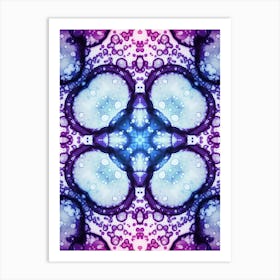 Abstract Pattern Purple Glow Art Print