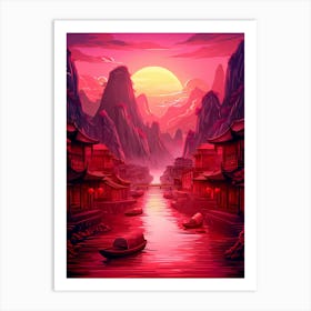 Chinese Landscape Art Print