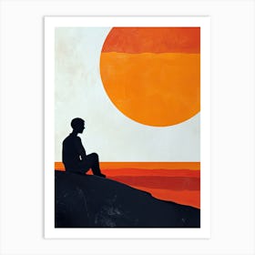 Sunset, Minimalism 4 Art Print