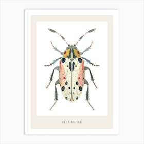 Colourful Insect Illustration Flea Beetle 21 Poster Art Print