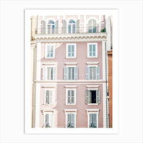 Pink Building In Rome Art Print