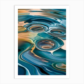 Abstract Depiction of Water Ripples Art Print