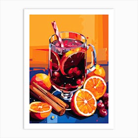 Mulled Wine, Gluhwein, Christmas art 4 Art Print