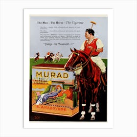 Murad Cigarette Advert, 1921 Art Print