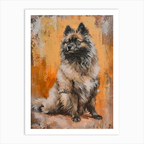 Keeshond Acrylic Painting 4 Art Print