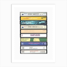 Herbie Hancock Albums - Cassette Print Music Poster Art Print