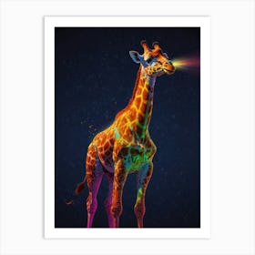 Rainbow Giraffe 1 Art Print