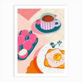 Breakfast Illustration Art Print