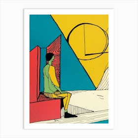 Person Sitting On A Bench 1 Art Print