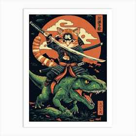 Samurai Cat Art Print