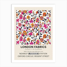 Poster Marigold Mist Bloom London Fabrics Floral Pattern 4 Art Print