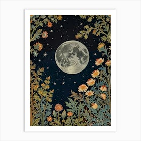 Moonlight In The Garden Style William Morris 8 Art Print