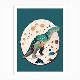 Einiosaurus Terrazzo Style Dinosaur Art Print
