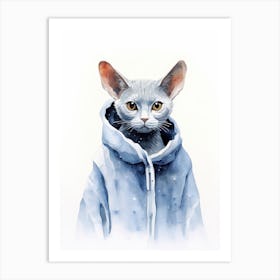 Russian Blue Cat As A Jedi 3 Art Print