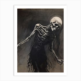 Dance With Death Skeleton Painting (22) Art Print