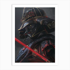 Darth Vader As A Vintagepunk Samurai 13 Art Print