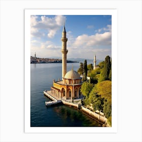 Ortaky Mosque Art Deco 2 Art Print