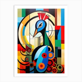 Peacock Abstract Pop Art 5 Art Print