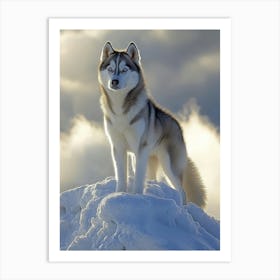 Siberian Husky. Generated with AI. Art Print 1 Poster