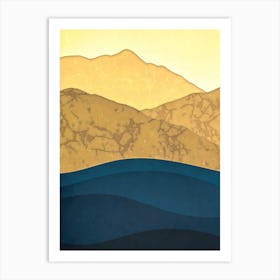 Golden Hills And Shadowed Forests 3 Art Print