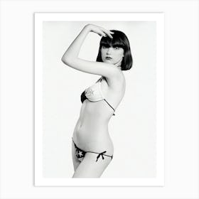 Model Marianne Poses Wearing A Bikini In The Studio Art Print