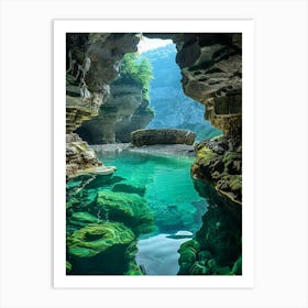 Caves In China Art Print