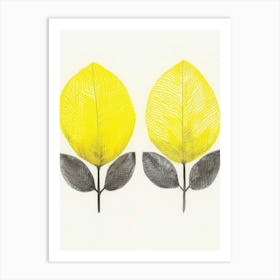 Lemon Leaves 1 Art Print