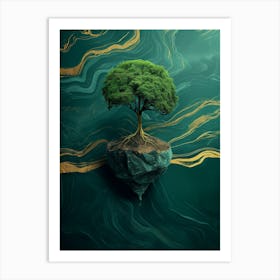 Tree On The Island Art Print