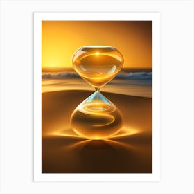 Hourglass On The Sand Art Print