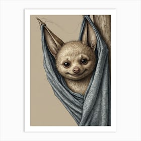 Bat In A Tree Art Print