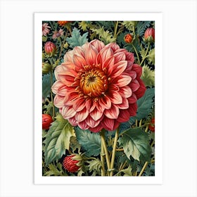 William Morris Dahlia Art Print