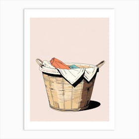 Laundry Basket Art Print