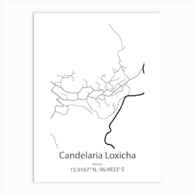 Candelaria,Cuba Minimalist Map Art Print