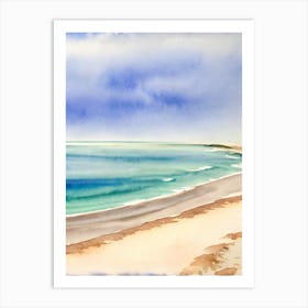 Dunsborough Beach 2, Australia Watercolour Art Print