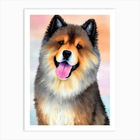 Chow Chow 5 Watercolour Dog Art Print