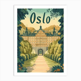 Aihrgdesign A Classic 1960s Travel Poster For Oslo Art Print