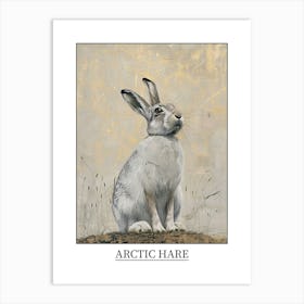 Arctic Hare Precisionist Illustration 1 Poster Art Print