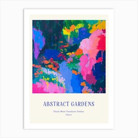 Colourful Gardens Claude Monet Foundation Gardens France 5 Blue Poster Art Print