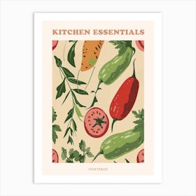 Vegetable Selection Illustration Poster 3 Art Print