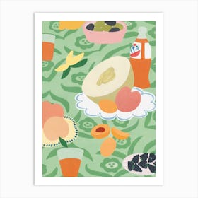 Still Life With Melon Art Print