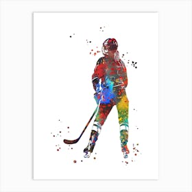 Hockey Player Girl 1 Art Print