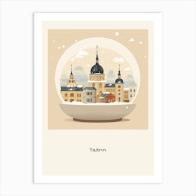 Tallinn Estonia Snowglobe Poster Art Print