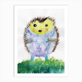 A Hedgehog painted by Little Artist O.D.R Art Print