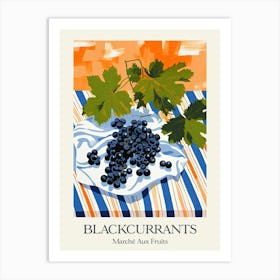 Marche Aux Fruits Blackcurrants Fruit Summer Illustration 1 Art Print