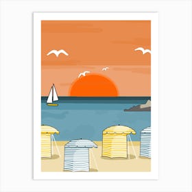 À LA PLAGE Art Print