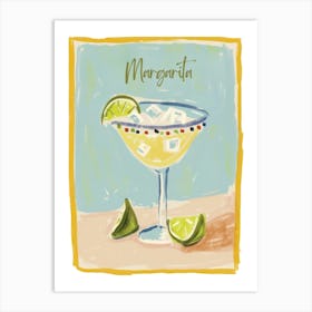 Margarita Cocktail Drink Art Kitchen Limes Art Print