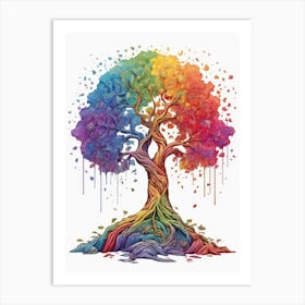 Rainbow Tree Art Print